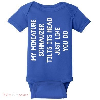 Miniature Schnauzer Funny Dog Lover Gift Cute Great Gift Baby Bodysuit