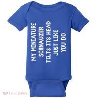 Miniature Schnauzer Funny Dog Lover Gift Cute Great Gift Baby Bodysuit thumb 0