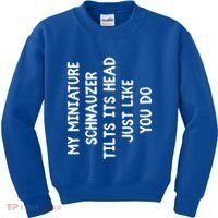 Miniature Schnauzer Funny Dog Lover Gift Cute Great Gift Kids Sweatshirt thumb 0