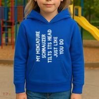 Miniature Schnauzer Funny Dog Lover Gift Cute Great Gift Kids Hoodie thumb 3