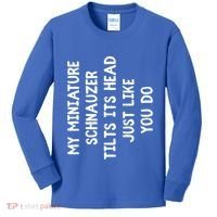 Miniature Schnauzer Funny Dog Lover Gift Cute Great Gift Kids Long Sleeve Shirt thumb 0