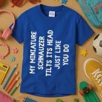 Miniature Schnauzer Funny Dog Lover Gift Cute Great Gift Kids T-Shirt thumb 3
