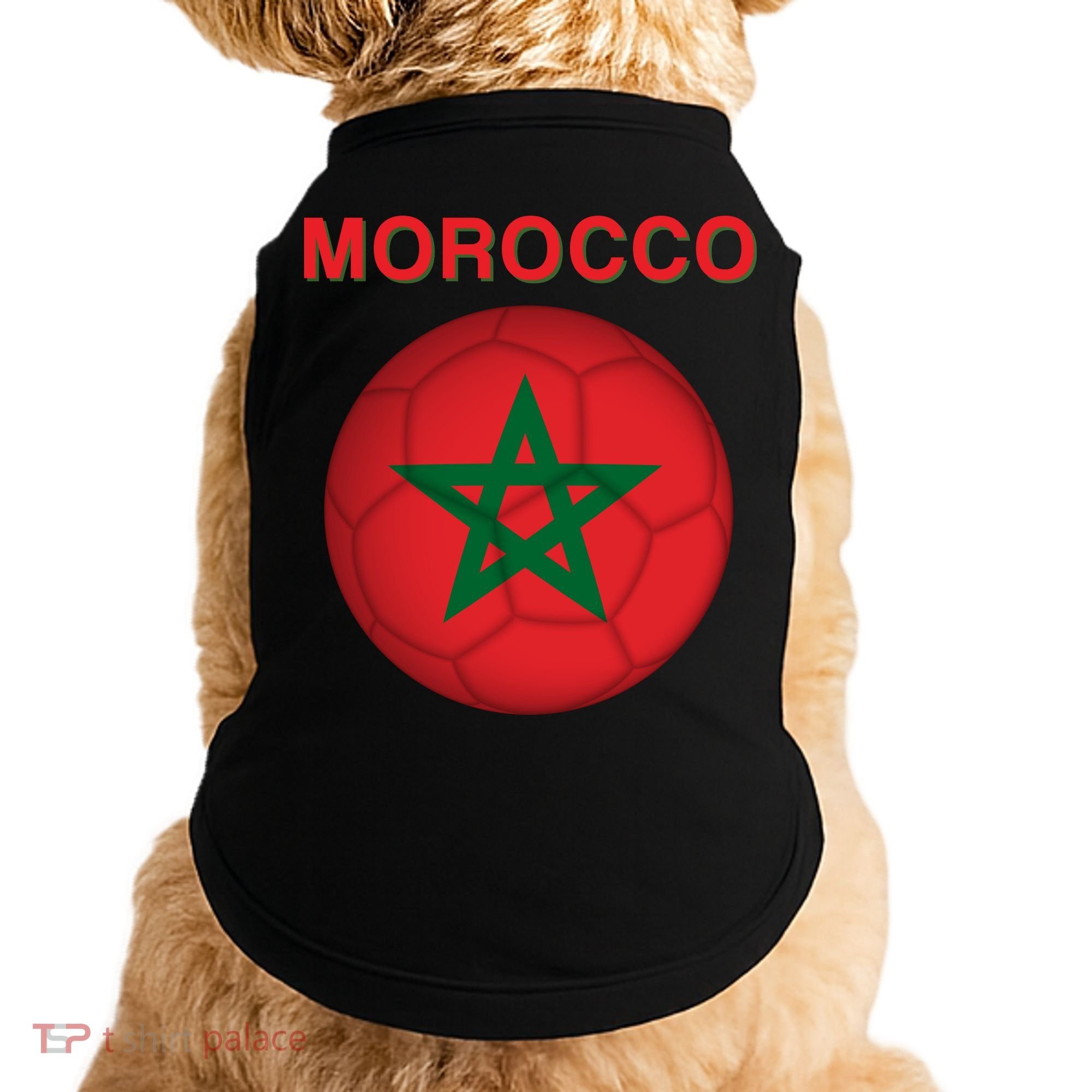 Morocco Soccer Football Moroccan Flag Gift Doggie Tank