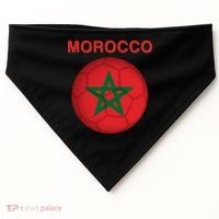 Morocco Soccer Football Moroccan Flag Gift USA-Made Doggie Bandana thumb 0