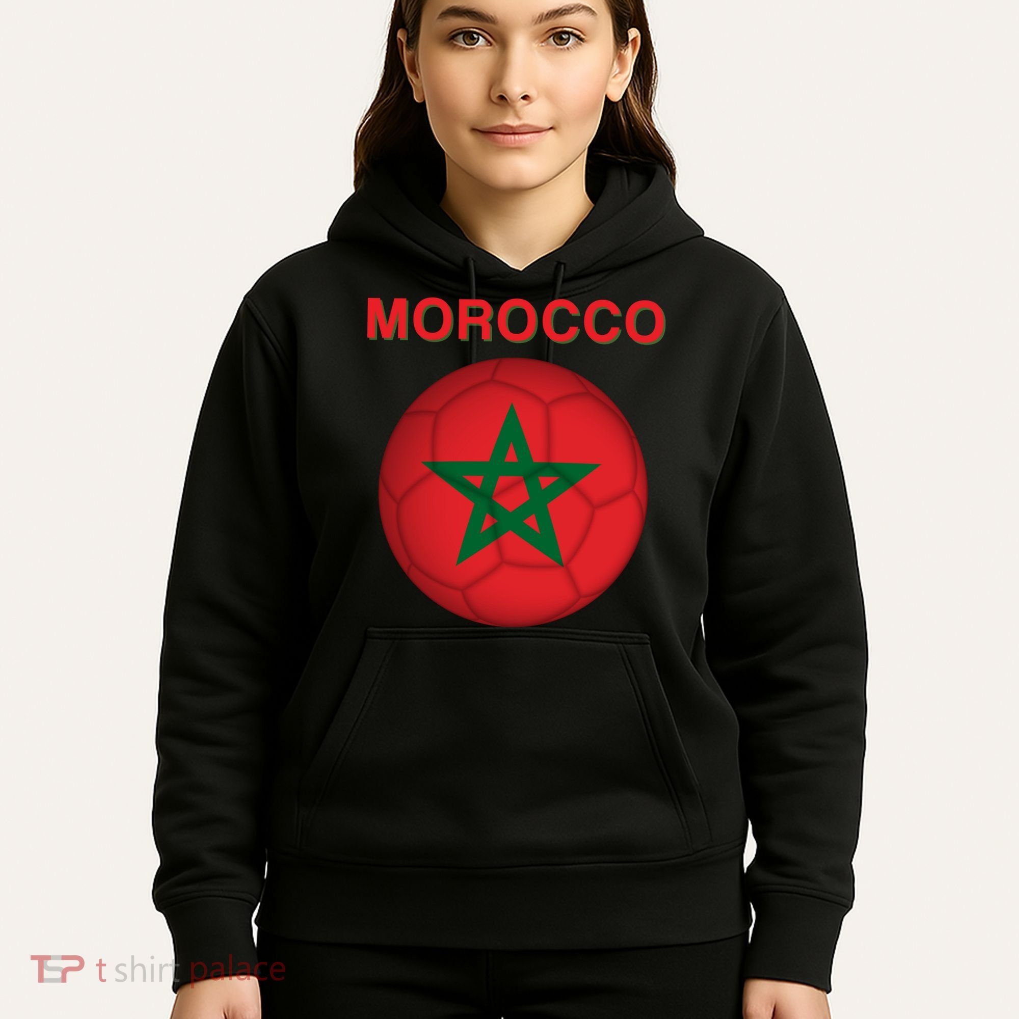 Morocco Soccer Football Moroccan Flag Gift Hoodie