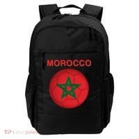 Morocco Soccer Football Moroccan Flag Gift Backpack thumb 0