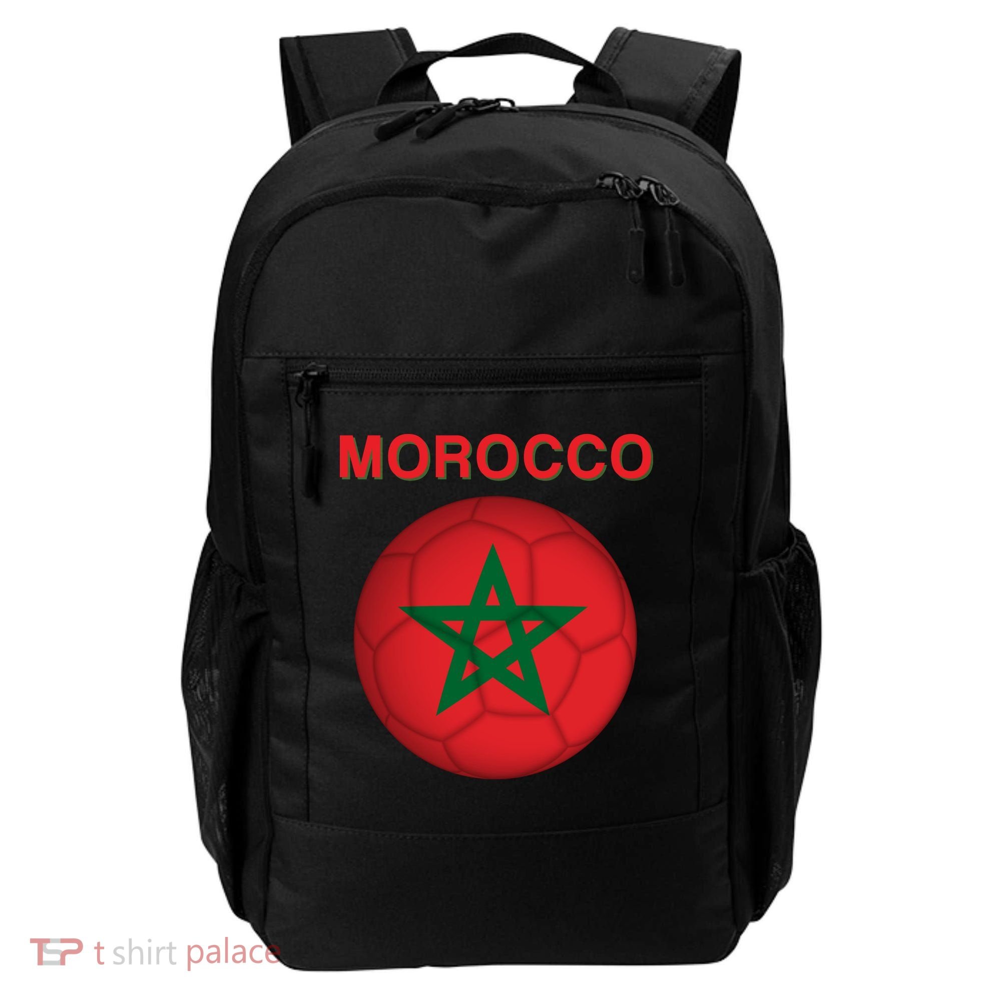 Morocco Soccer Football Moroccan Flag Gift Backpack