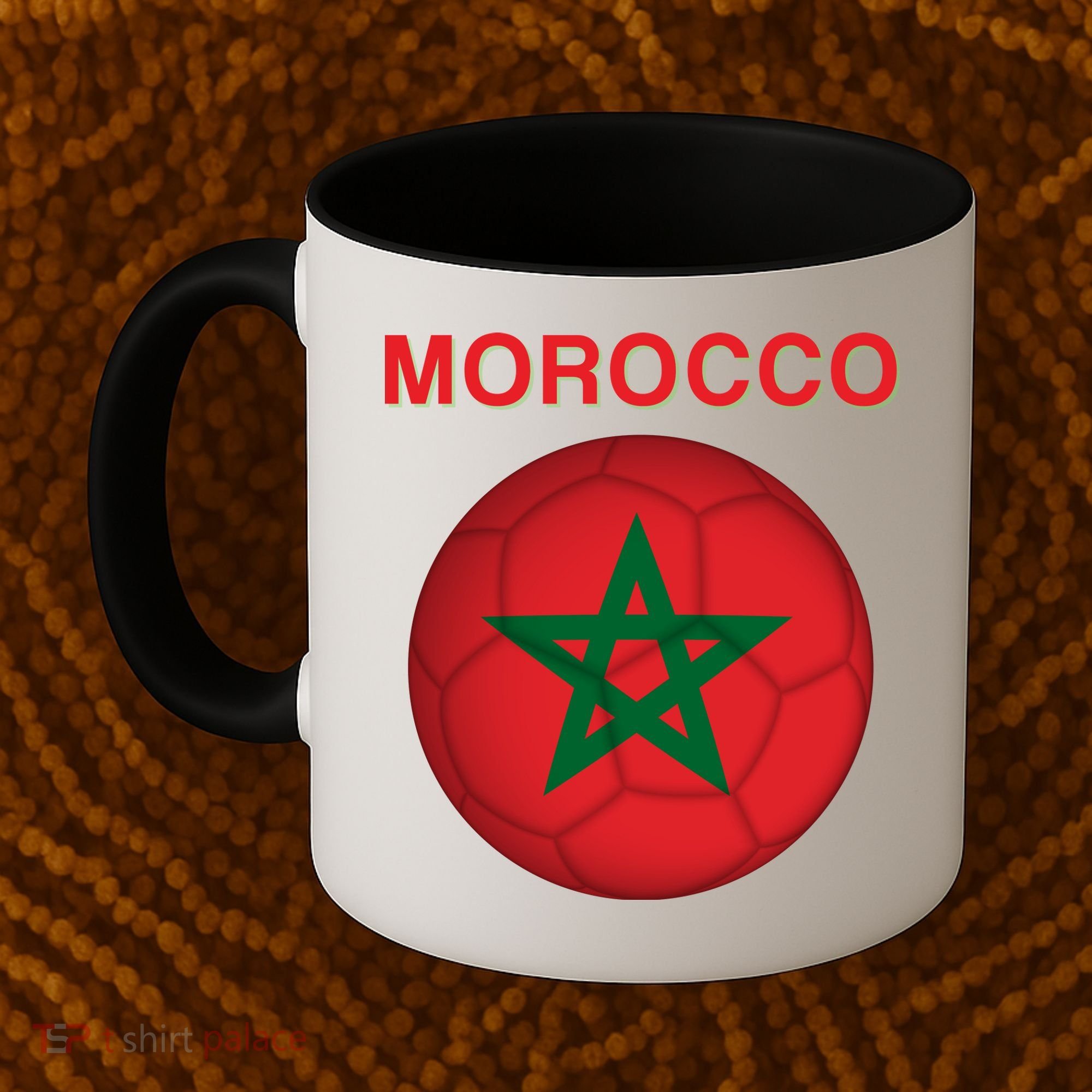Morocco Soccer Football Moroccan Flag Gift Coffee Mug