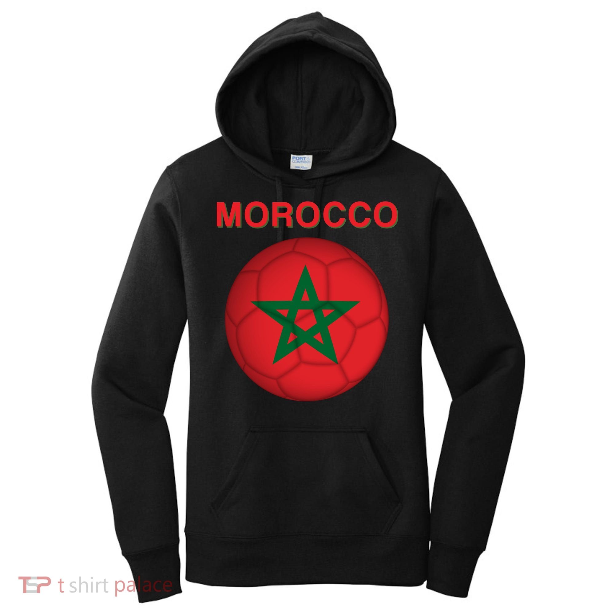 Morocco Soccer Football Moroccan Flag Gift Women's Hoodie