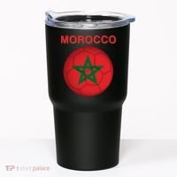 Morocco Soccer Football Moroccan Flag Gift Tumbler thumb 0