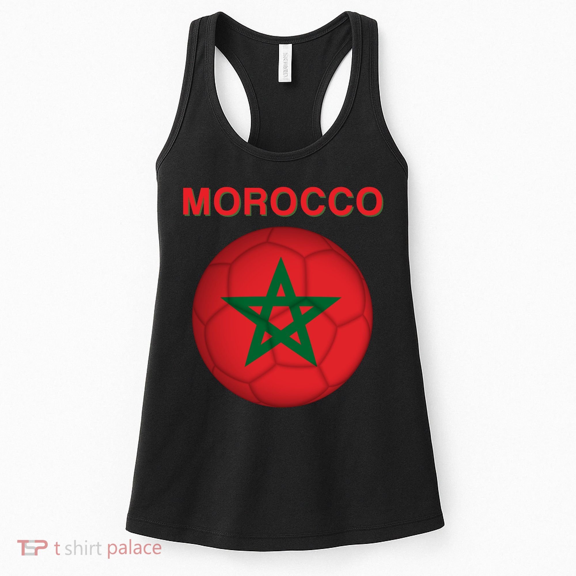 Morocco Soccer Football Moroccan Flag Gift Women's Tank Top