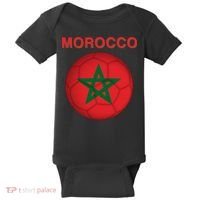 Morocco Soccer Football Moroccan Flag Gift Baby Bodysuit thumb 0
