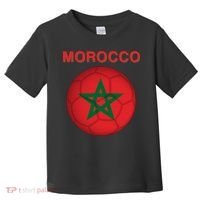 Morocco Soccer Football Moroccan Flag Gift Toddler T-Shirt thumb 0