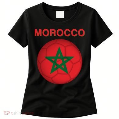 Morocco Soccer Football Moroccan Flag Gift Women's T-Shirt