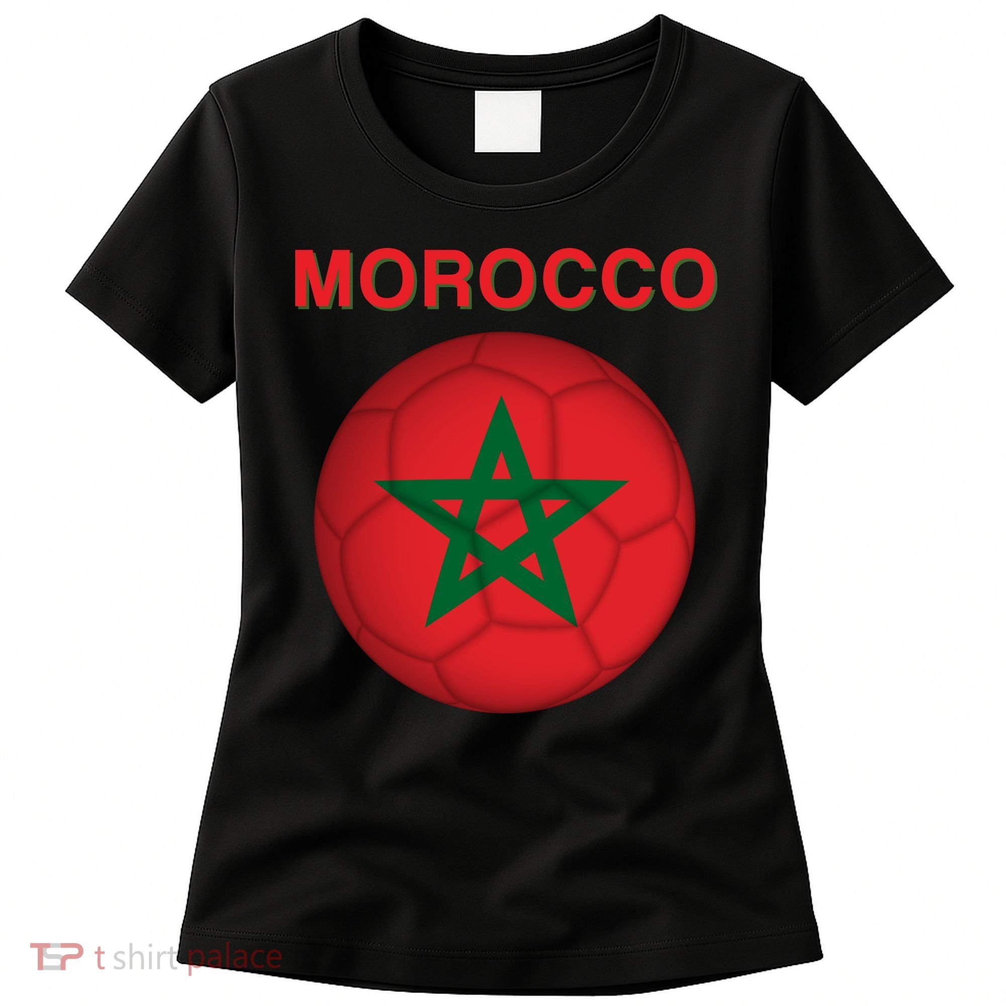 Morocco Soccer Football Moroccan Flag Gift Women's T-Shirt