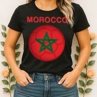 Morocco Soccer Football Moroccan Flag Gift Women's T-Shirt thumb 2