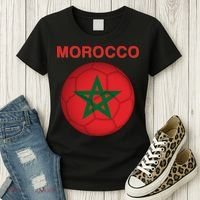 Morocco Soccer Football Moroccan Flag Gift Women's T-Shirt thumb 3