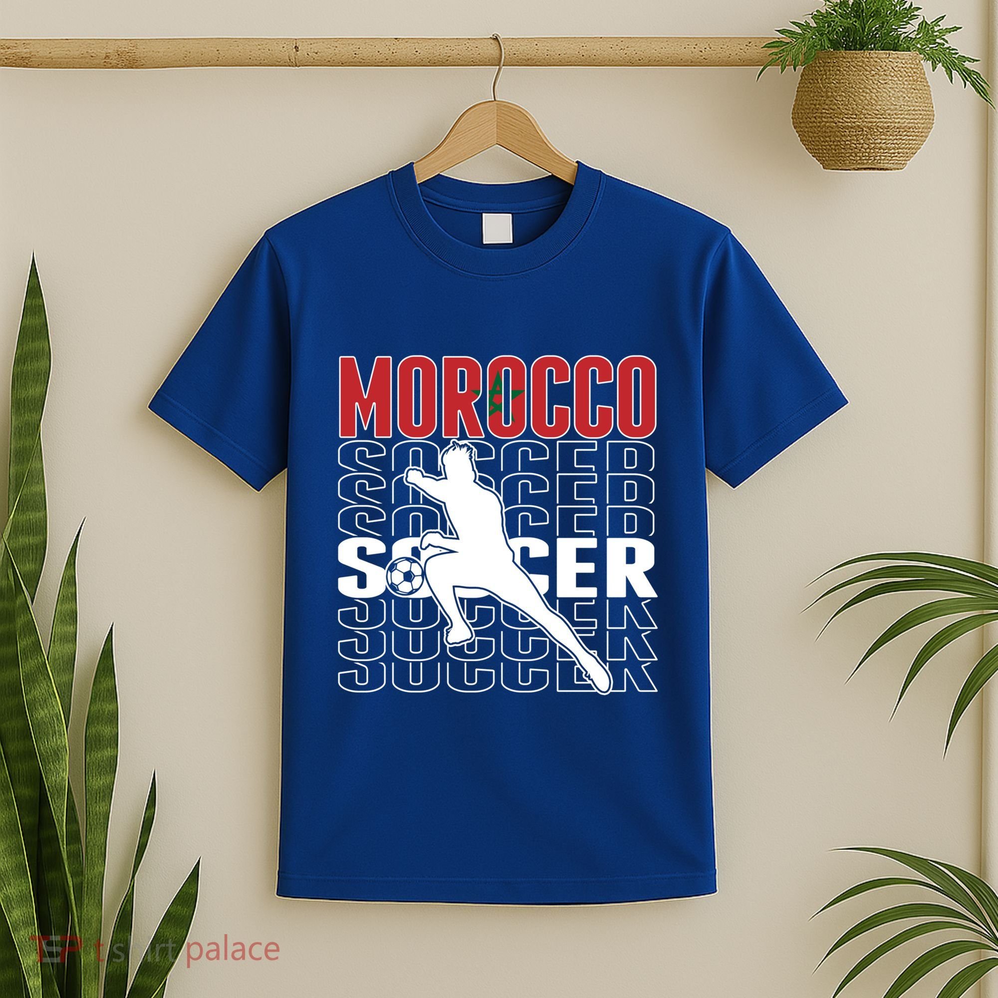 Morocco Soccer Fans Jersey Cool Gift Moroccan Flag Football Lovers Meaningful Gi T-Shirt