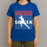 Morocco Soccer Fans Jersey Cool Gift Moroccan Flag Football Lovers Meaningful Gi T-Shirt thumb 4