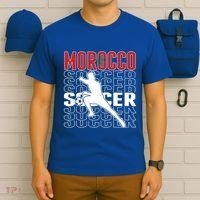 Morocco Soccer Fans Jersey Cool Gift Moroccan Flag Football Lovers Meaningful Gi T-Shirt thumb 6
