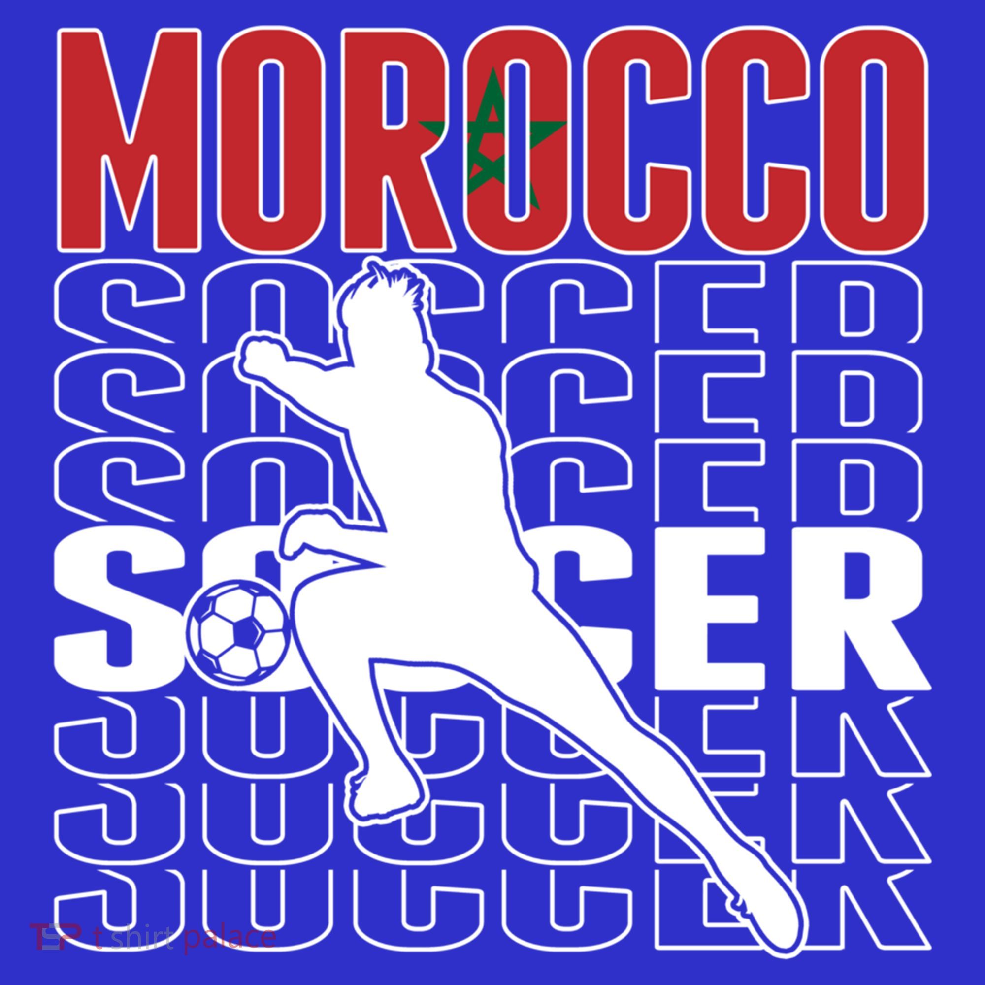 Morocco Soccer Fans Jersey Cool Gift Moroccan Flag Football Lovers Meaningful Gi Coaster
