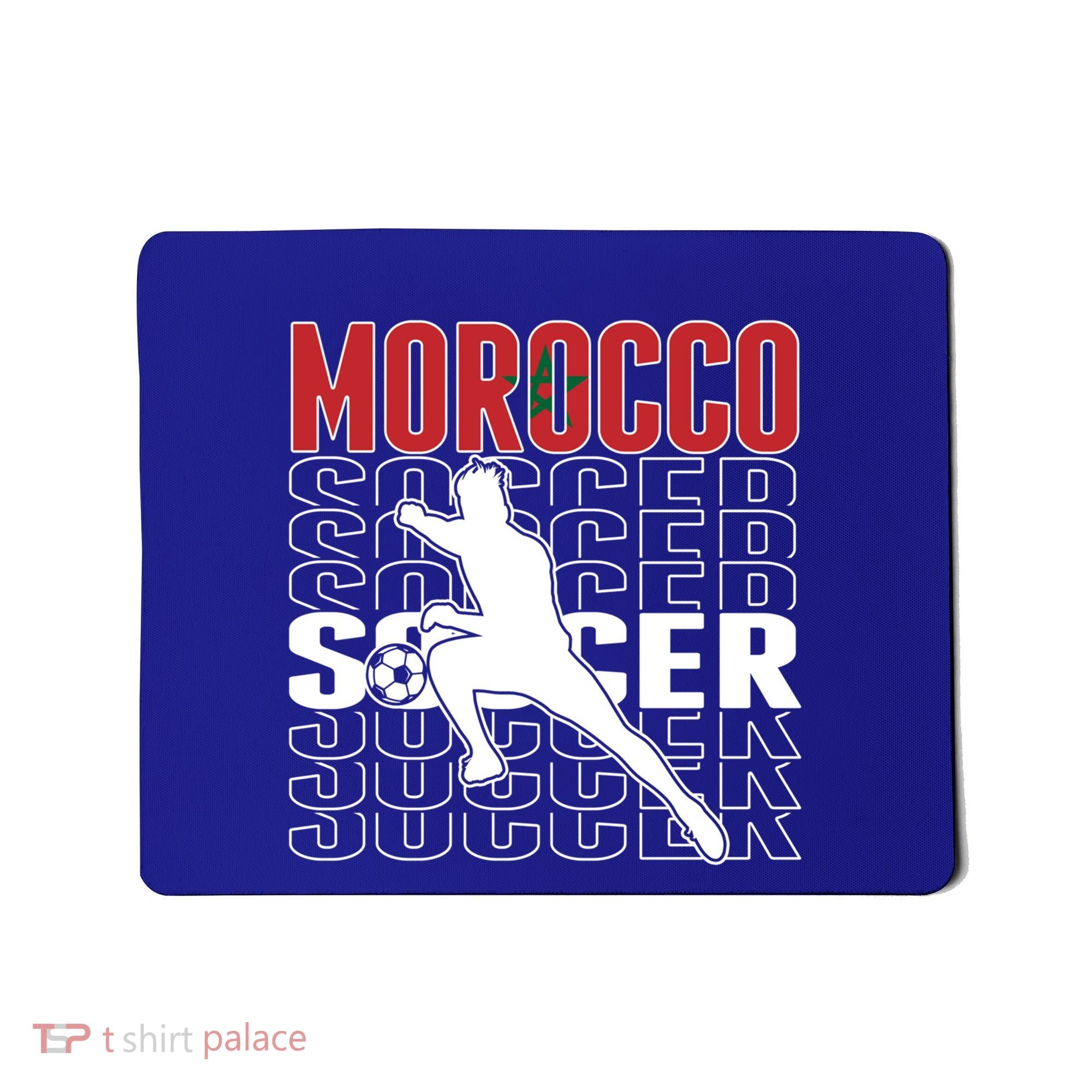Morocco Soccer Fans Jersey Cool Gift Moroccan Flag Football Lovers Meaningful Gi Mousepad