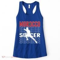 Morocco Soccer Fans Jersey Cool Gift Moroccan Flag Football Lovers Meaningful Gi Women's Tank Top thumb 0