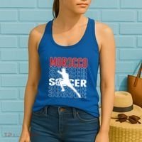 Morocco Soccer Fans Jersey Cool Gift Moroccan Flag Football Lovers Meaningful Gi Women's Tank Top thumb 2