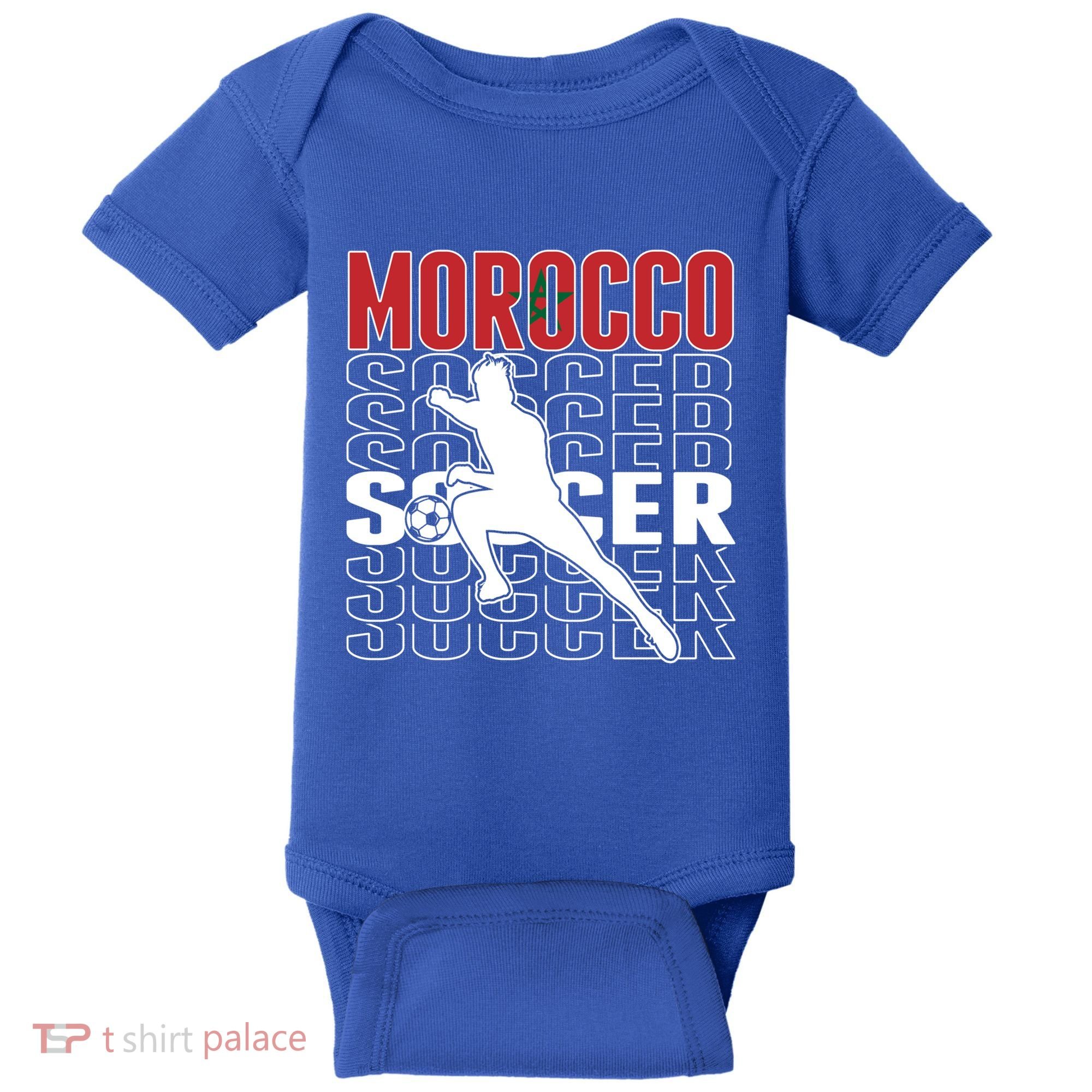 Morocco Soccer Fans Jersey Cool Gift Moroccan Flag Football Lovers Meaningful Gi Baby Bodysuit