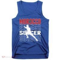 Morocco Soccer Fans Jersey Cool Gift Moroccan Flag Football Lovers Meaningful Gi Tank Top thumb 0