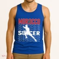 Morocco Soccer Fans Jersey Cool Gift Moroccan Flag Football Lovers Meaningful Gi Tank Top thumb 3