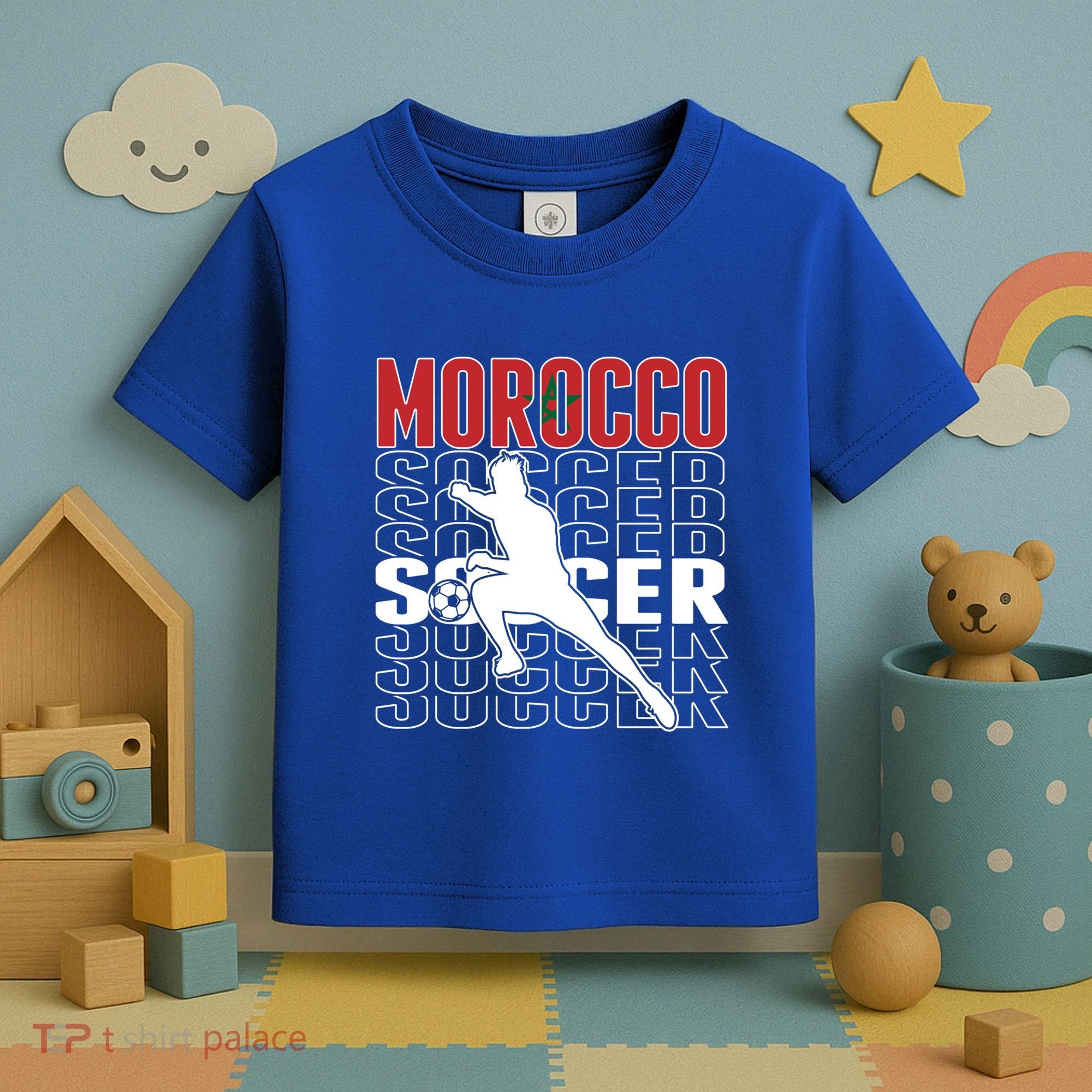 Morocco Soccer Fans Jersey Cool Gift Moroccan Flag Football Lovers Meaningful Gi Toddler T-Shirt