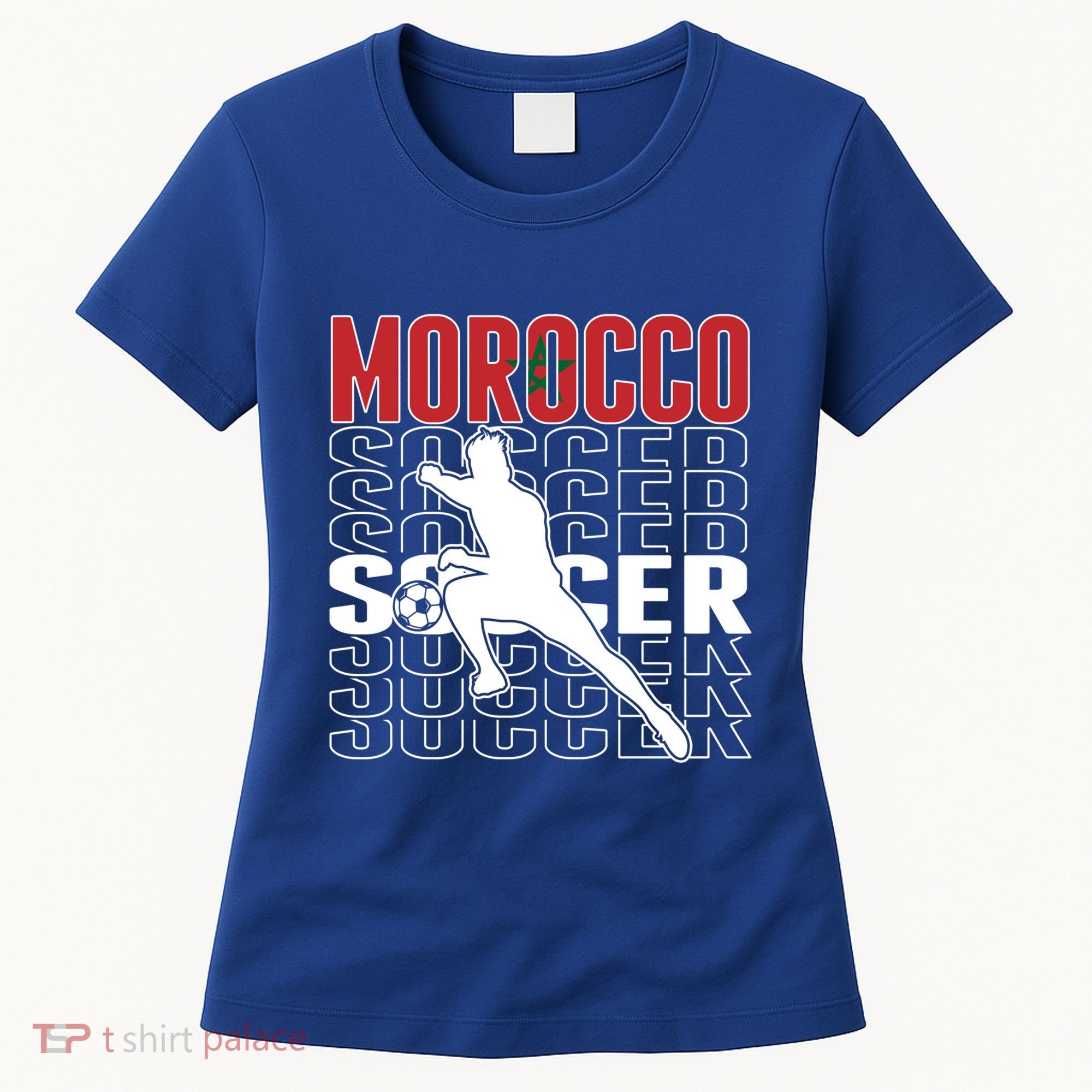 Morocco Soccer Fans Jersey Cool Gift Moroccan Flag Football Lovers Meaningful Gi Women's T-Shirt