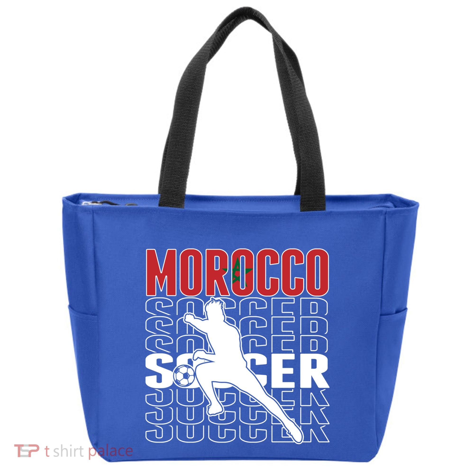 Morocco Soccer Fans Jersey Cool Gift Moroccan Flag Football Lovers Meaningful Gi Tote Bag