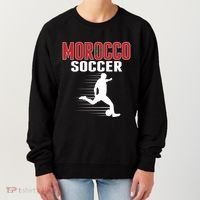 Morocco Soccer Fans Jersey Gift Moroccan Flag Football Lovers Gift Women's Sweatshirt thumb 0