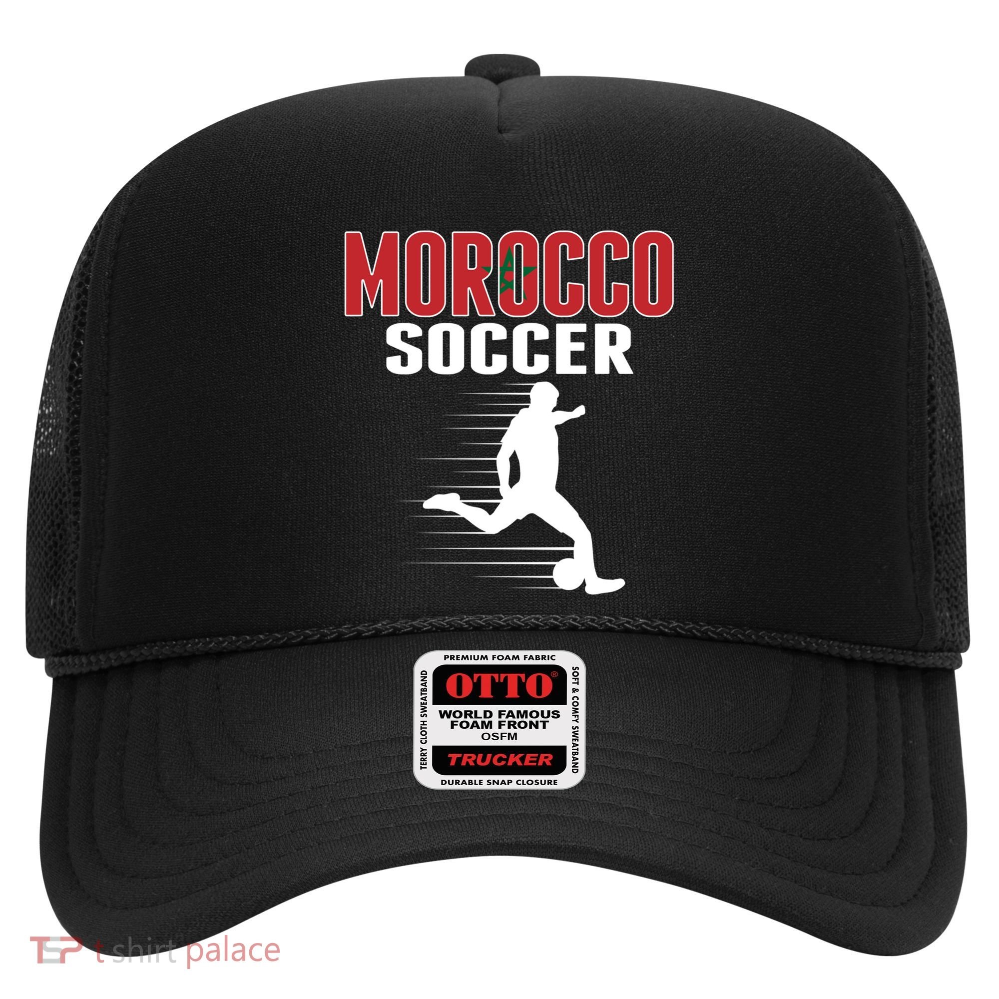 Morocco Soccer Fans Jersey Gift Moroccan Flag Football Lovers Gift Hat