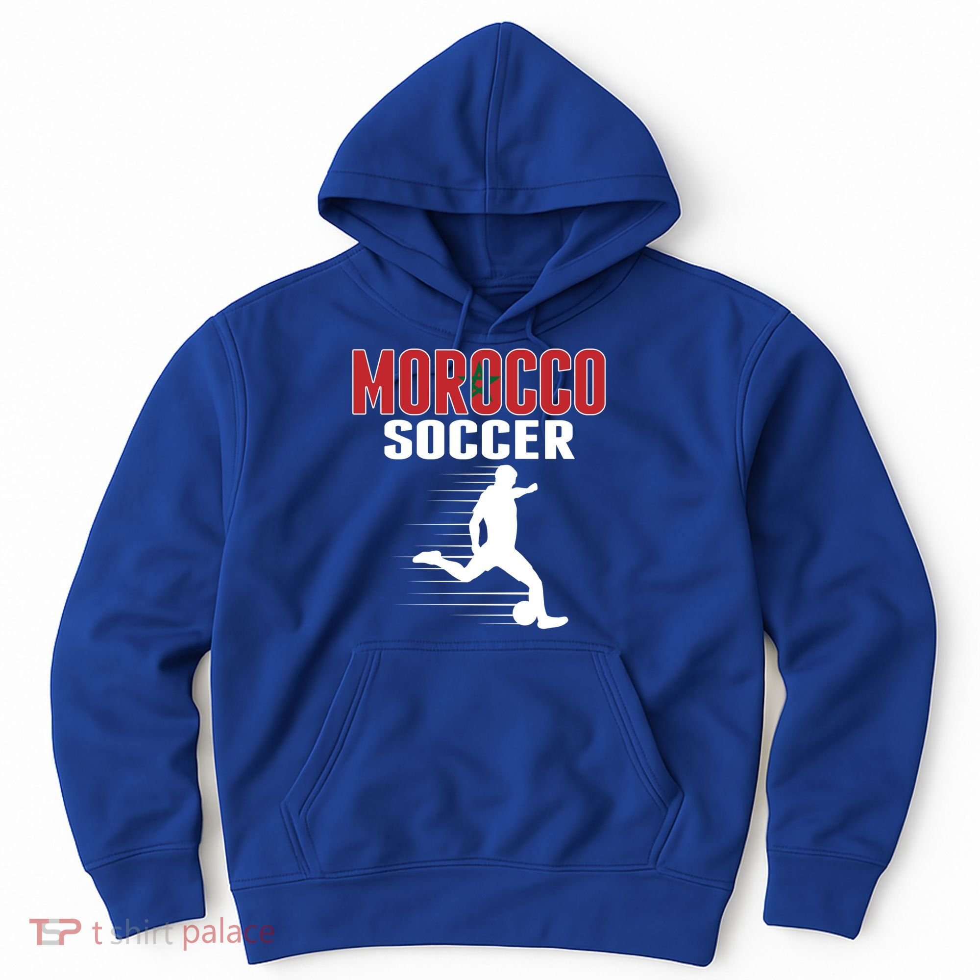 Morocco Soccer Fans Jersey Gift Moroccan Flag Football Lovers Gift Hoodie