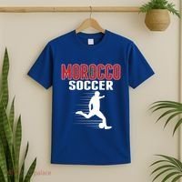 Morocco Soccer Fans Jersey Gift Moroccan Flag Football Lovers Gift T-Shirt thumb 2
