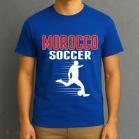 Morocco Soccer Fans Jersey Gift Moroccan Flag Football Lovers Gift T-Shirt thumb 3