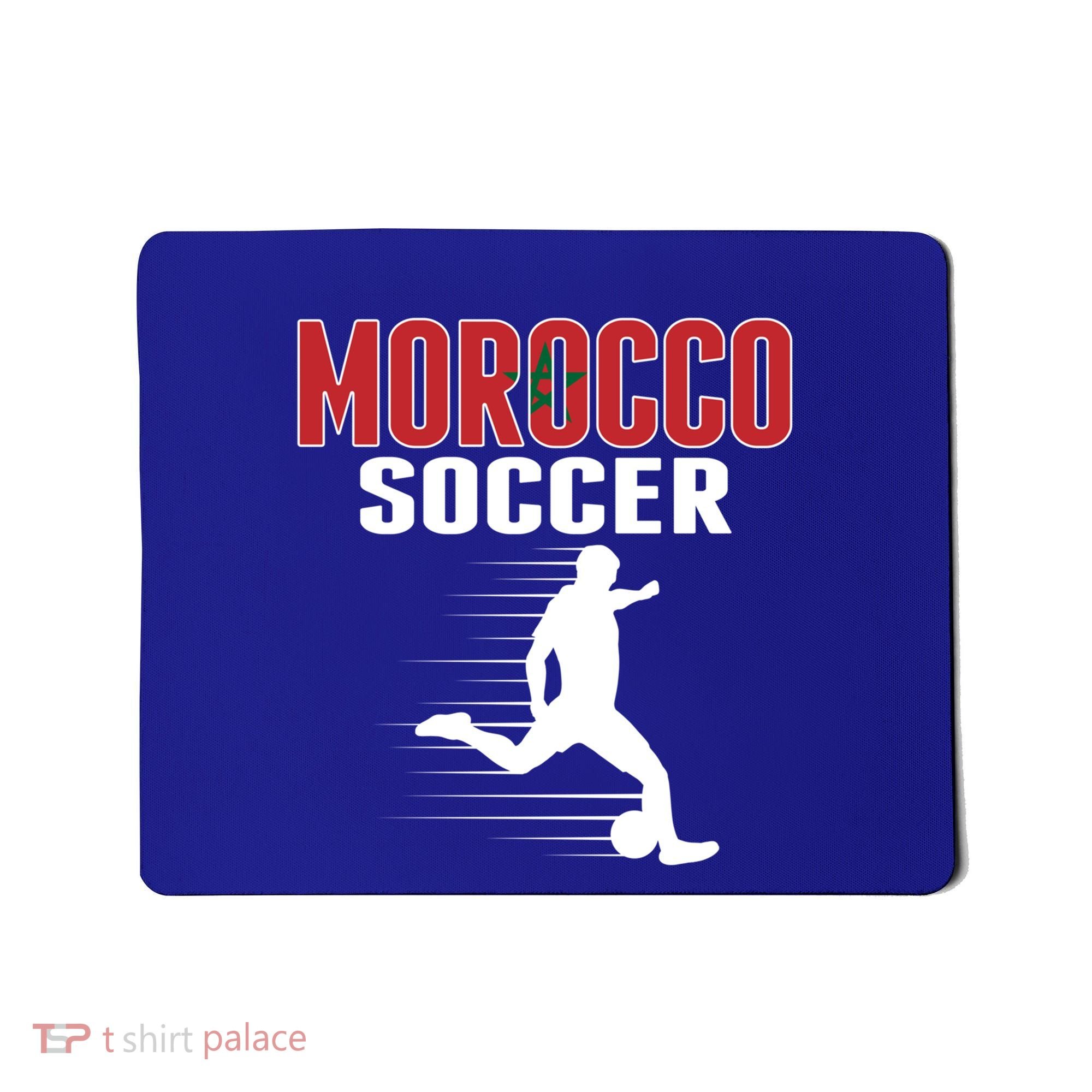 Morocco Soccer Fans Jersey Gift Moroccan Flag Football Lovers Gift Mousepad