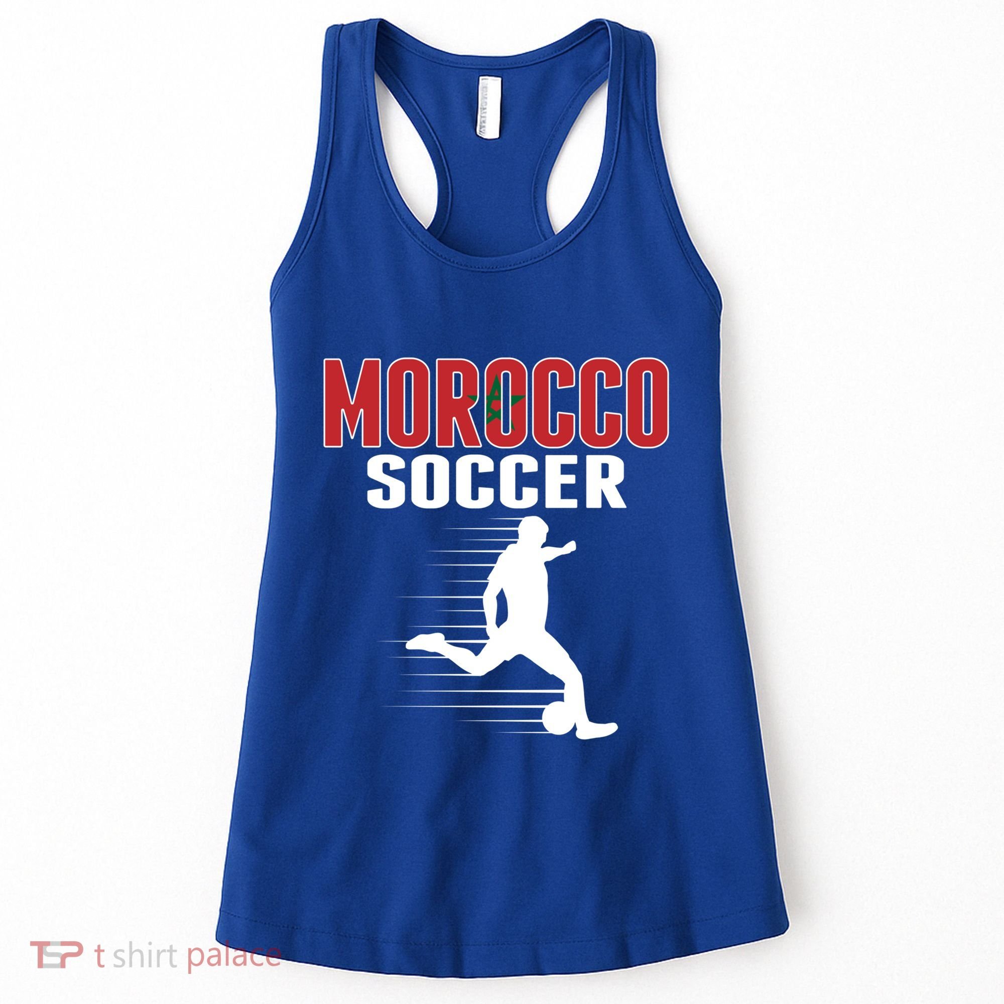 Morocco Soccer Fans Jersey Gift Moroccan Flag Football Lovers Gift Women's Tank Top