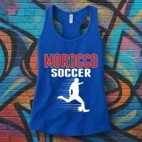 Morocco Soccer Fans Jersey Gift Moroccan Flag Football Lovers Gift Women's Tank Top thumb 3