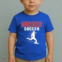 Morocco Soccer Fans Jersey Gift Moroccan Flag Football Lovers Gift Toddler T-Shirt thumb 2