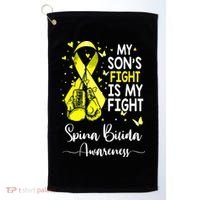 My Son's Fight Is My Fight Spina Bifida Awareness Golf Towel thumb 0