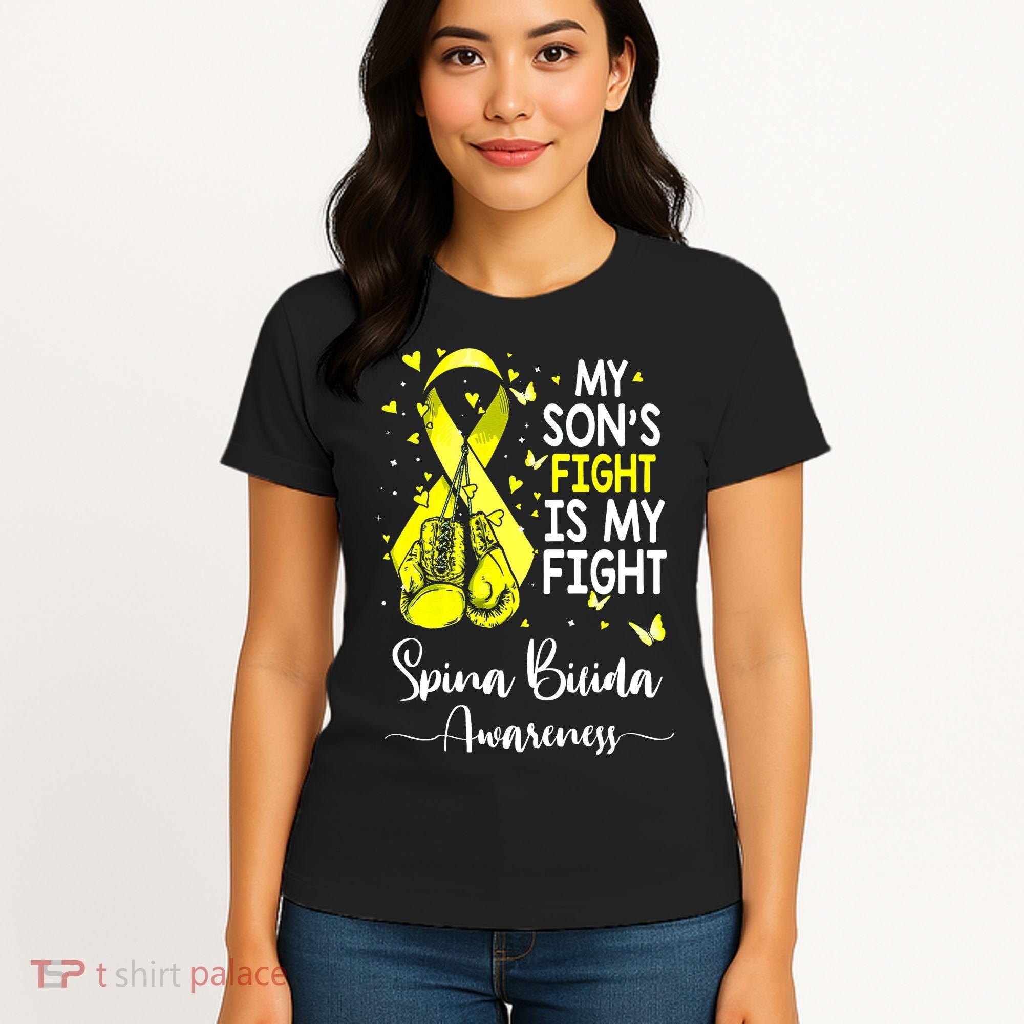 My Son's Fight Is My Fight Spina Bifida Awareness Women's T-Shirt