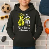 My Son's Fight Is My Fight Spina Bifida Awareness Kids Hoodie thumb 2
