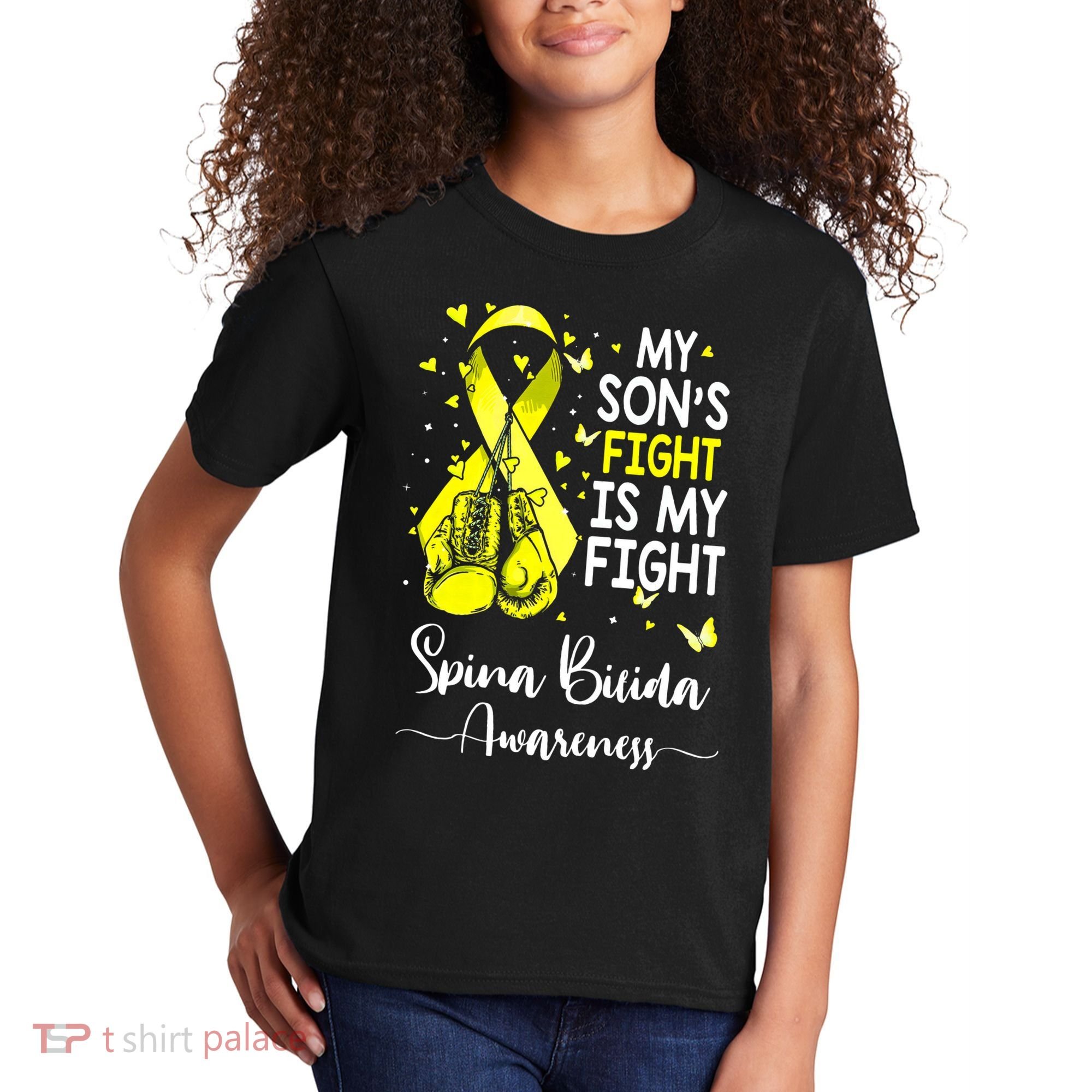 My Son's Fight Is My Fight Spina Bifida Awareness Kids T-Shirt