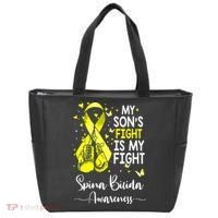 My Son's Fight Is My Fight Spina Bifida Awareness Tote Bag thumb 0