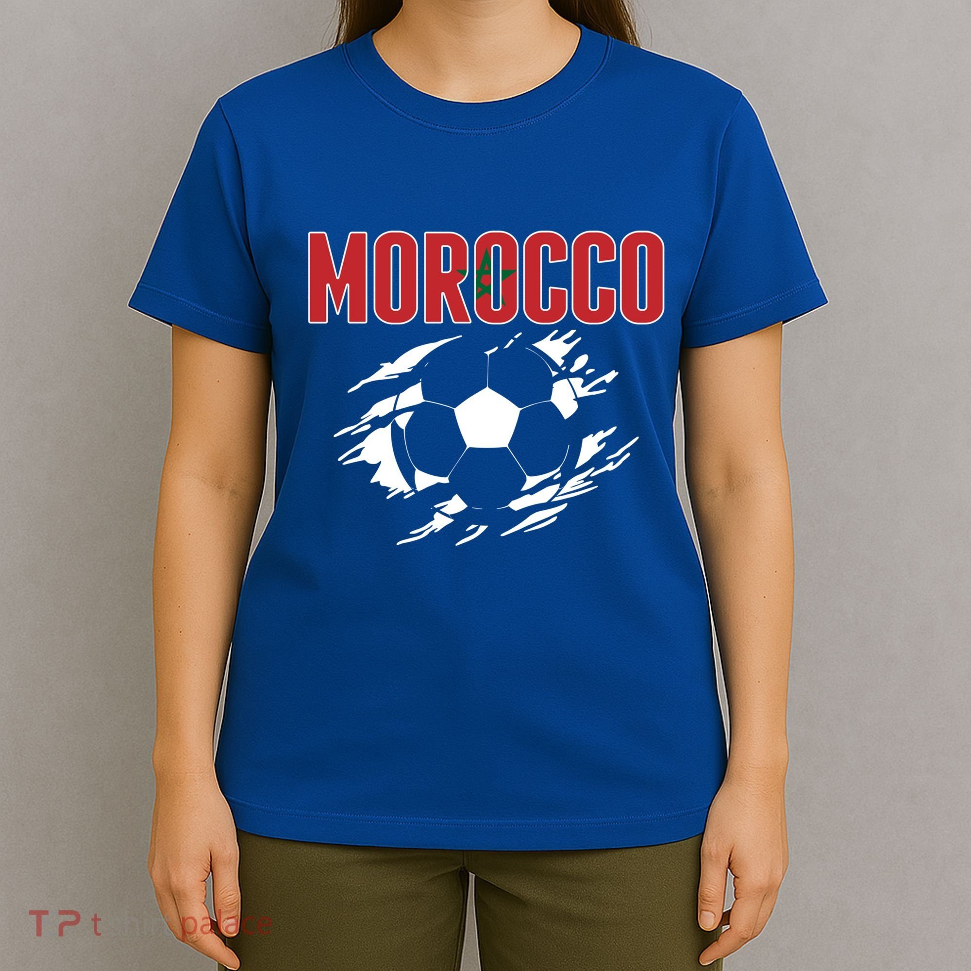 Morocco Soccer Fans Jersey Gift Moroccan Football Supporters Funny Gift T-Shirt