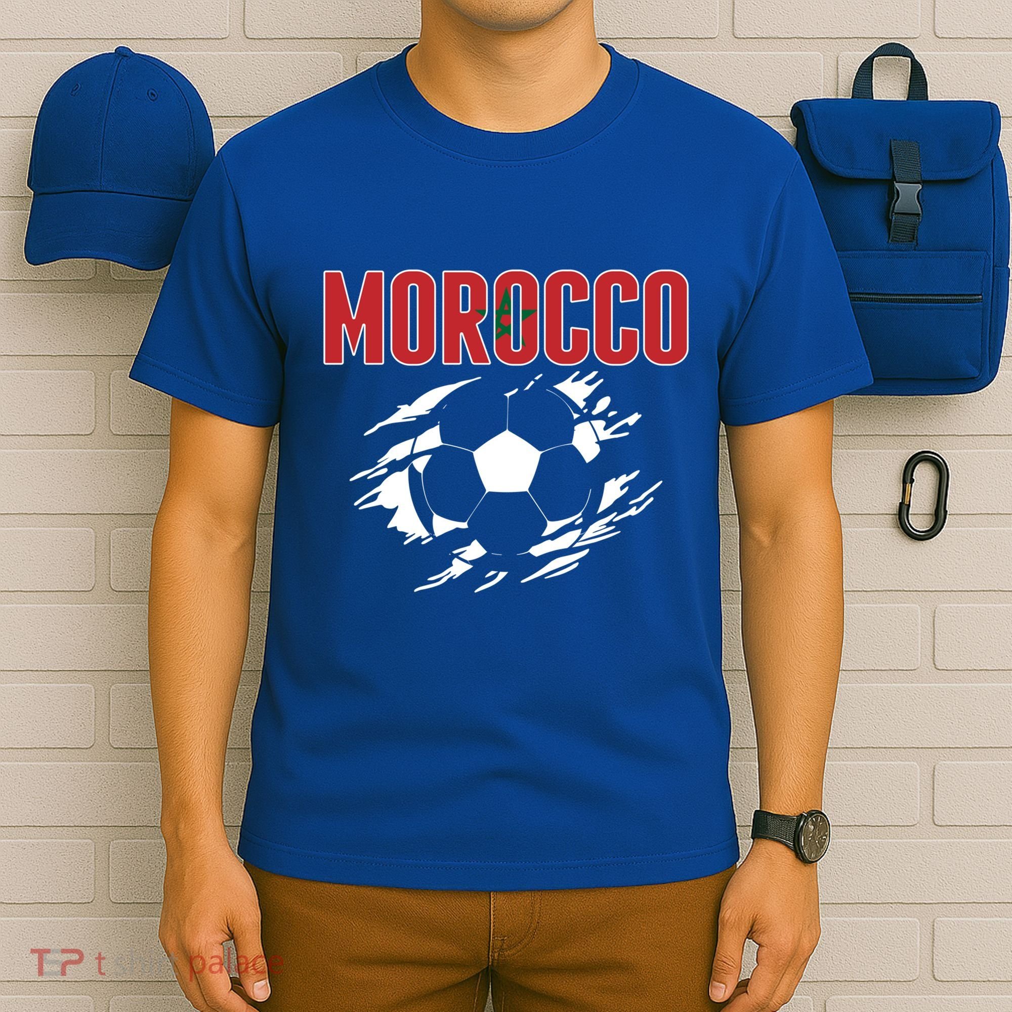 Morocco Soccer Fans Jersey Gift Moroccan Football Supporters Funny Gift T-Shirt